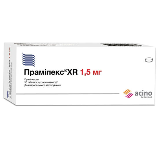 Прамипекс XR таблетки 1.5 мг №30